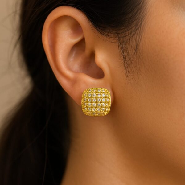 Square Zircon Stud Earring