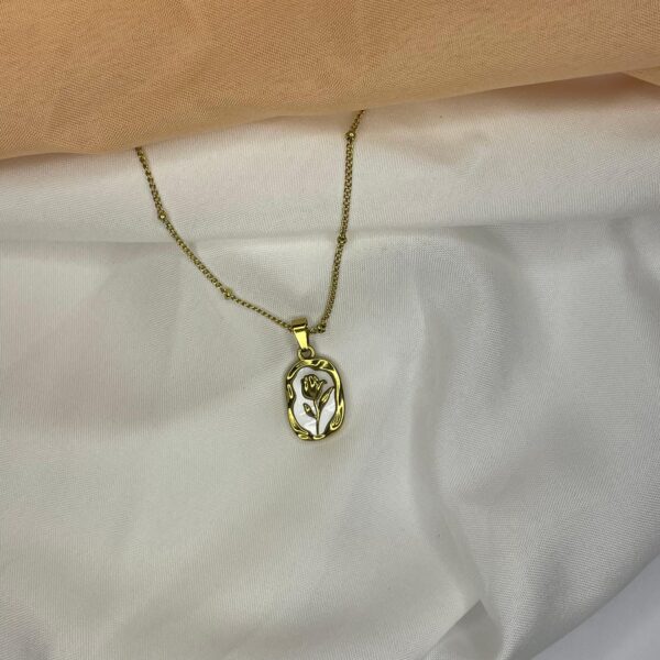 Floral Pendant Necklace - Image 2
